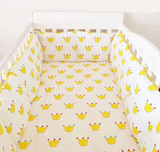 الخصم! الطفل الفراش مجموعات للجنسين 6 قطع 100% كودري القطن السرير مجموعة، وتشمل( bumper+sheet+pillowcase)