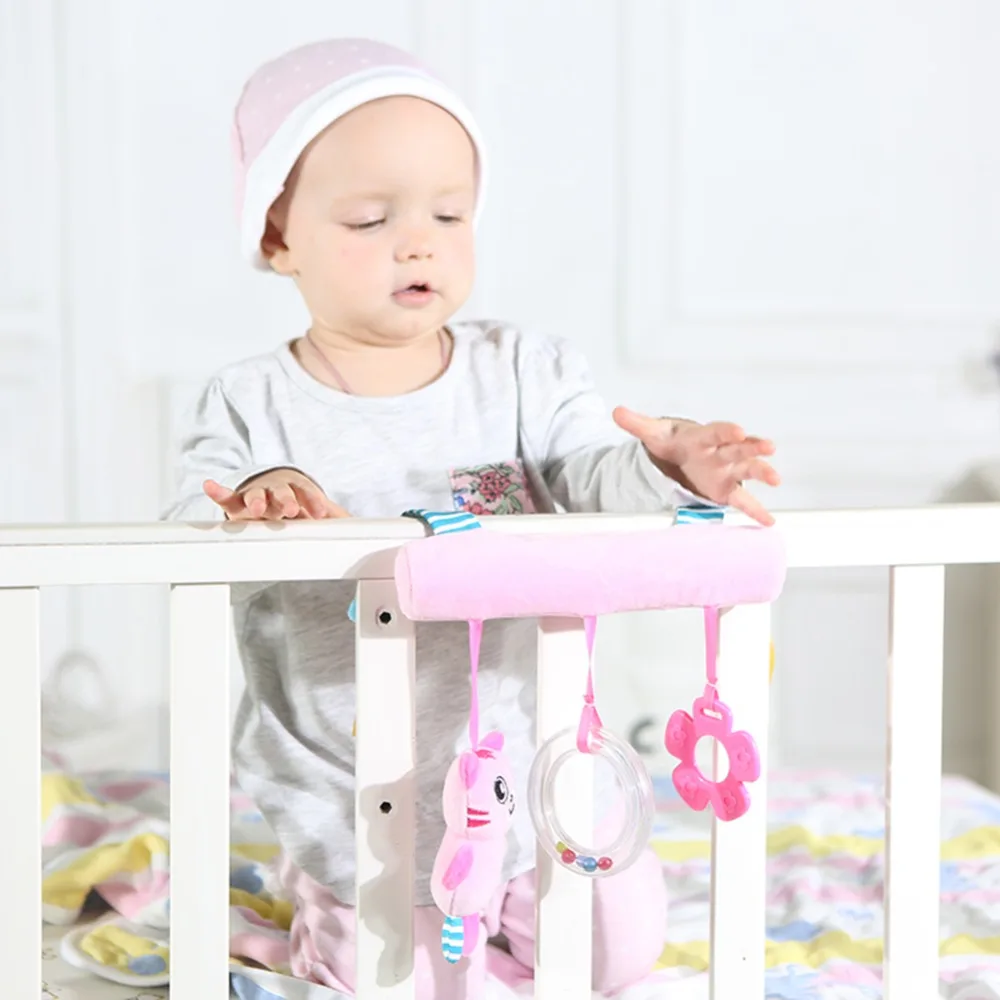 Beli Bayi Anak Rattle Mainan Kartun Hewan Plush Tangan Bell Bayi Stroller Crib Gantung Mainan Kawaii Bayi Bayi Mainan Hadiah