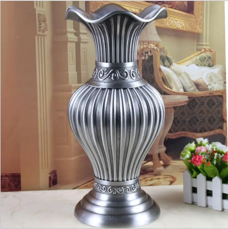 17,4X17,4X39,7 см в европейском стиле ретро-фонарь колокол металлические цветы вазы для Свадебный Стол Топ ваза, домашний декор ваза подарок HP078A