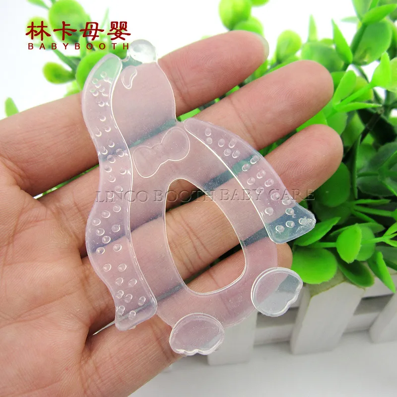 1pc Hotsale Glister Baby Kid Infant Safety Teeth Stick Teether Silicone Penguin Shape | Мать и ребенок
