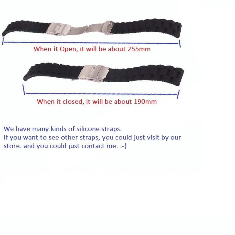 Buy 2 get 10% off) New fashion Silicone Rubber 18/20/22/24mm Solid Red/Black/brown Watch Army Military watchbands Strap Bands