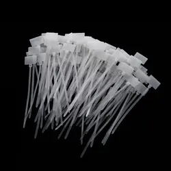 100 шт. белый Пластик нейлон Марк метки Стикеры кабельные стяжки 2x11 см