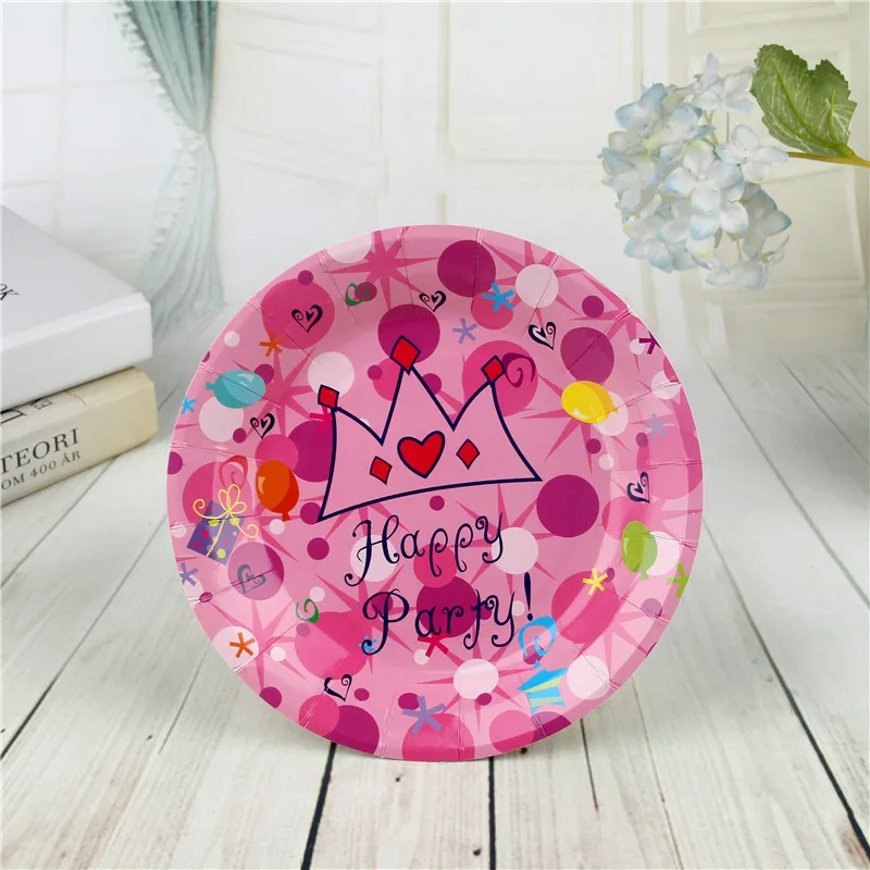FANLUS 7inch colorful dots wave point disposable paper plates party tray Valentine Birthday Wedding Tableware cake barbecue (6)