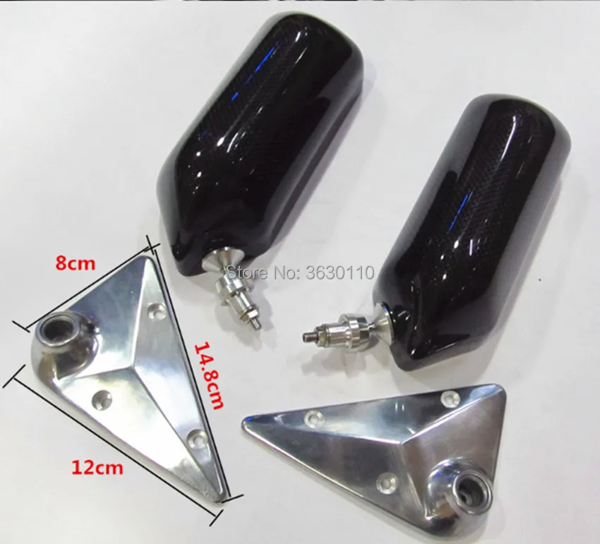

Free shipping master mirror Universal F1 racing car drift carbon fiber side rearview mirror Anti-gl are blue master mirror