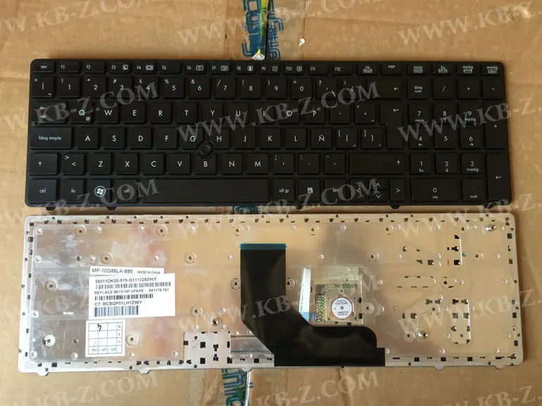 

NEW LA/Latin keyboard For HP PROBOOK 6560B 6560P 6565B Elitebook 8560P black with frame with point stick MP-10G86LA-886