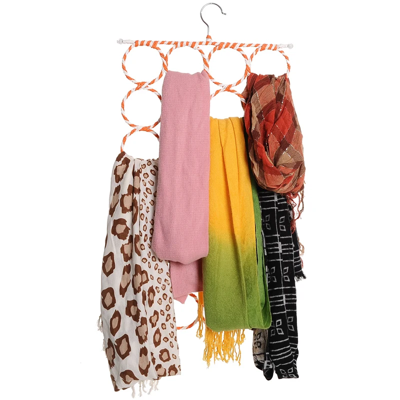 [Free shipping] 28 Holes Foldable Scarf Holder, Scarf Hangers, Scarf