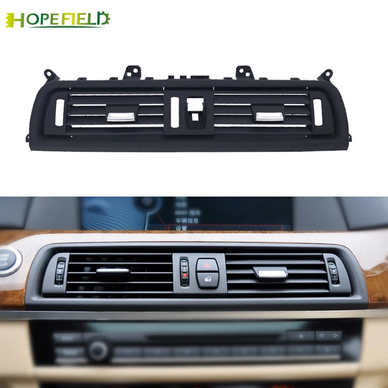 cheap Black car front dash panel center air outlet vent grille cover air conditioning frame trim for BMW 5 Series F10 F18 523 525 535