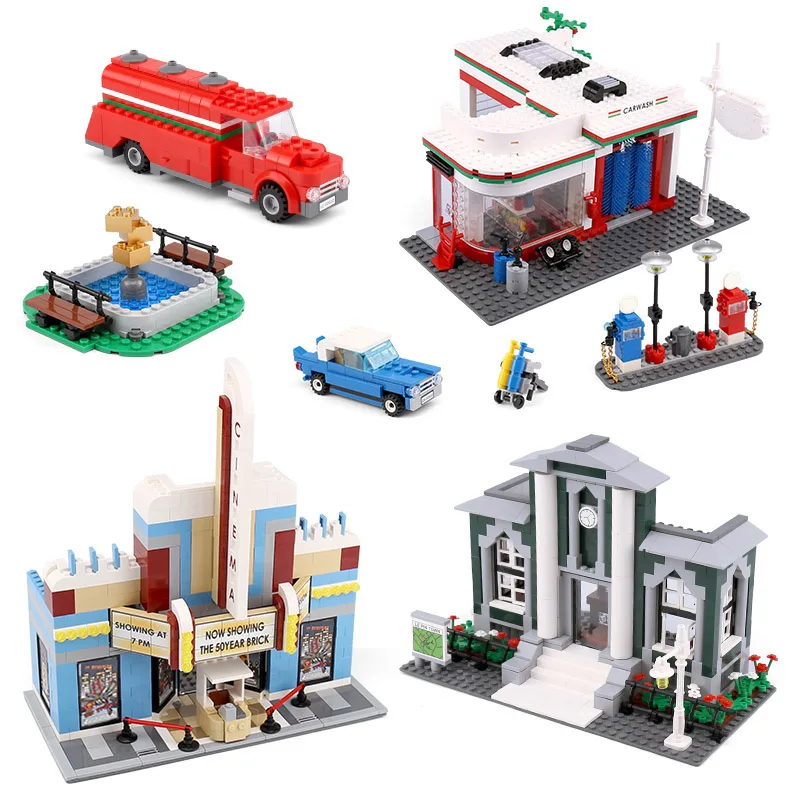 

Lepin 02022 Town Plan Set Compatible Legoinglys 10184 Creator Building Blocks Bricks Educational Children Toys Birthday Gifts