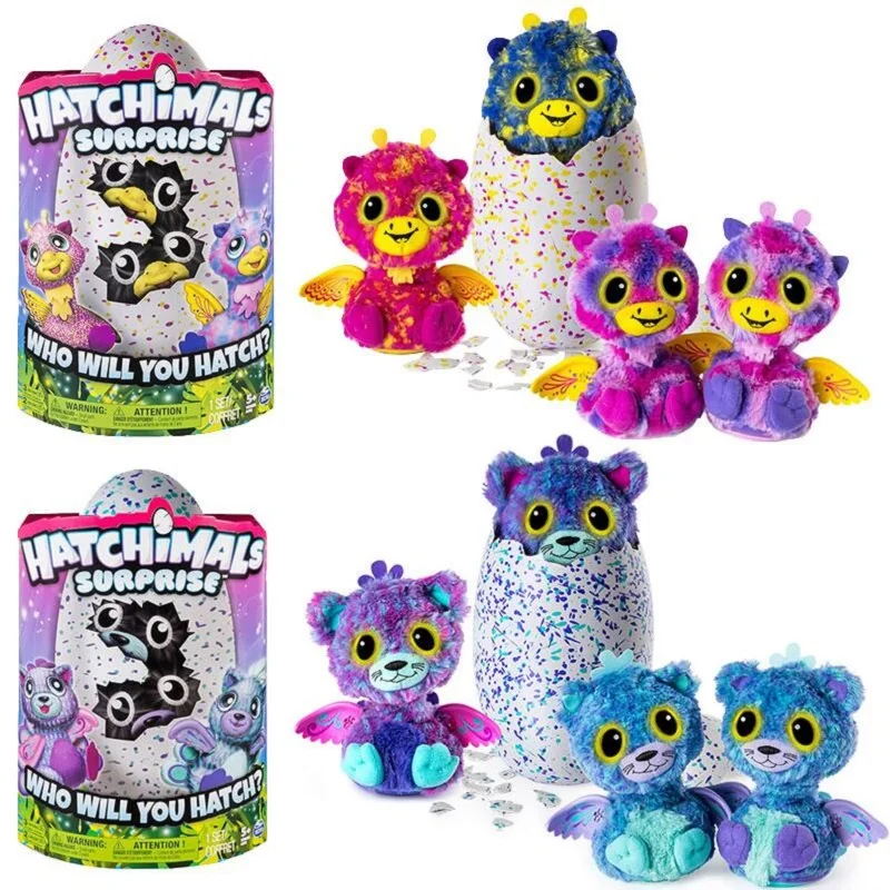 

Hatchimals eggs Surprise Magic Eggs Incubate Twins Egg Trolltech Intelligent Early childhood Puzzle Plush Toys for Children gift