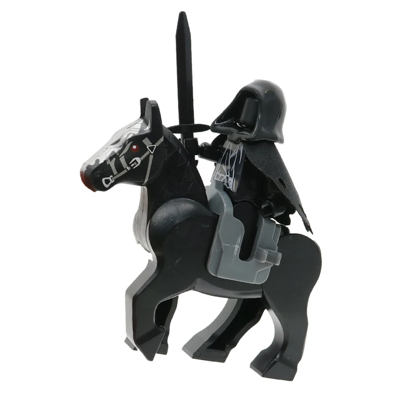 Hobbit Lord Of The Rings Knight White Black Horse Building Block Diy Figures Wraith Aragorn Kids