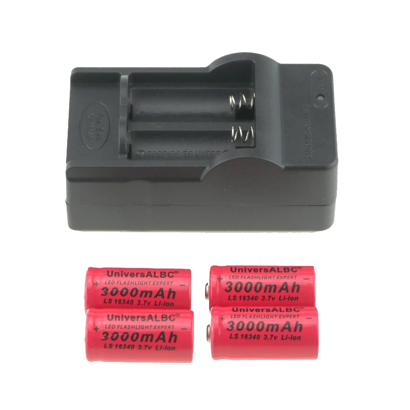 Online 3000mAh Wiederaufladbare 3,7 V Li Ion 16340 Batterien CR123A Batterie Für LED Taschenlampe Reise Wand Ladegerät Für 16340 CR123A Batterie