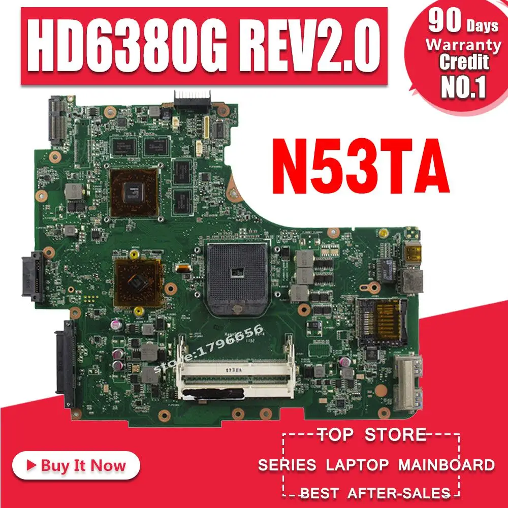 N53TA Motherboard HD6380G REV 2.0 For Asus N53T N53TK laptop Mainboard test 100% OK  Компьютеры и | Motherboards -32845700111