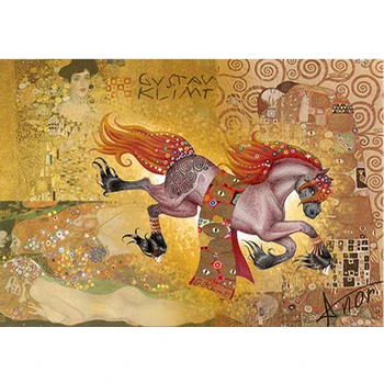 

Diamond Painting Full Square/Round Gustav Klimt Running Horses Aniamals Rhinestone Daimond Painting Embroidery Cross Stitch Z051