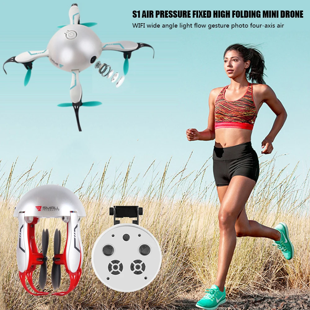 

S1 Air Pressure Fixed High Folding Mini Drone Helicopter Remote Control Wifi with Camera HD RC Quadcopter Helicopter Drone Toys