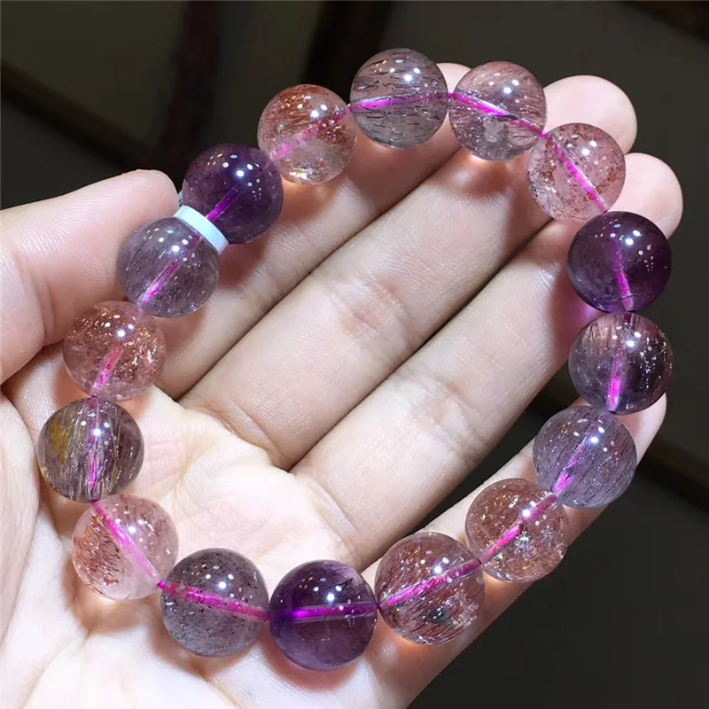 Natural Super Seven Melody Stone Rutilated Quartz Bracelet (1)