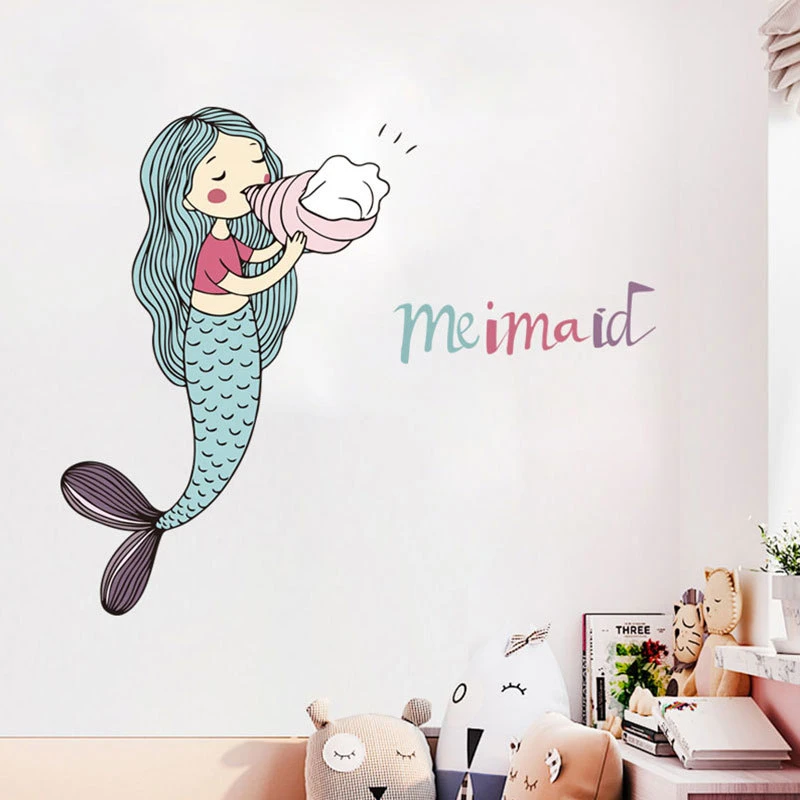 Autocollant Mural En Forme De Sirene Dessin Anime Pour Decoration De Chambre De Bebe Fille Papier Peint Mural Pour Pepiniere Aliexpress Autocollant Mural En Forme De Sirene Dessin Anime Pour Decoration De Chambre De Bebe Fille Papier Peint Mural Pour Pepiniere Aliexpress