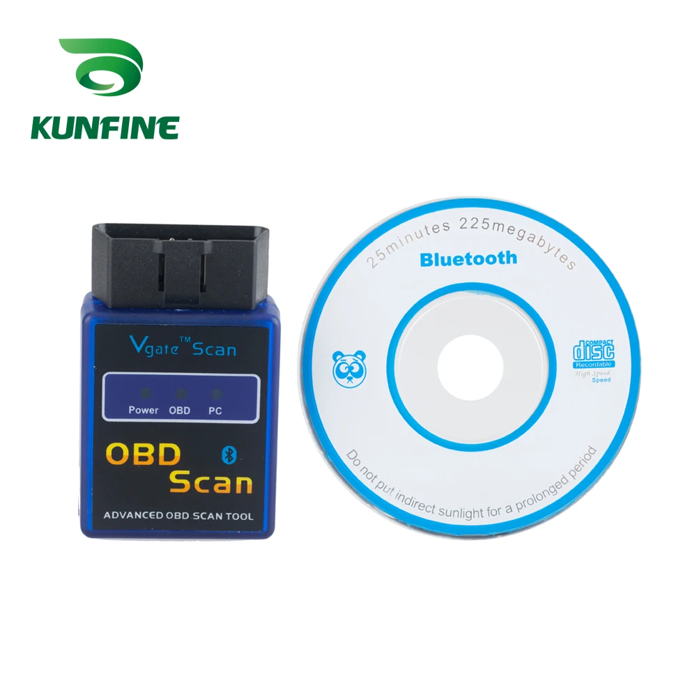 KUNFINE OBD II Vgate Scan ELM327 Bluetooth Автомобильный детектор ELM 327 Диагностический Инструмент OBD OBD2 сканер автоматический адаптер диагностический инструмент