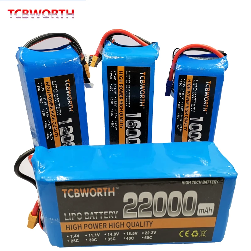 $183.92 RC LiPo Battery 6S 222V 22000mAh 25C For RC Car Airplane Tank Drone Toy Models 6s RC Batteries Agr
