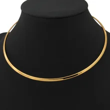 Женские ожерелья-Чокеры Torques ожерелье золотого цвета цепочка ожерелье женские ювелирные изделия подарок N270