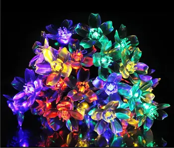 

Solar energy 7M 50 Led Blossom Solar Fairy String Lights Multi-color Led String for Gardens, Homes, Christmas, Partys, Weddings