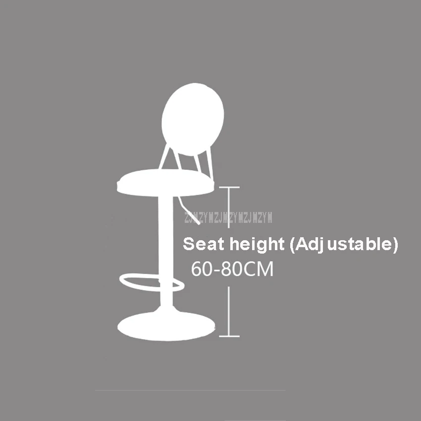 Antique European Style 60-80cm Height Adjustable Swivel Bar Chair Stool Iron Art Soft Cushion High Footstool Rotatable Backrest Antique European Style 60-80cm Height Adjustable Swivel Bar Chair Stool Iron Art Soft Cushion High Footstool Rotatable Backrest