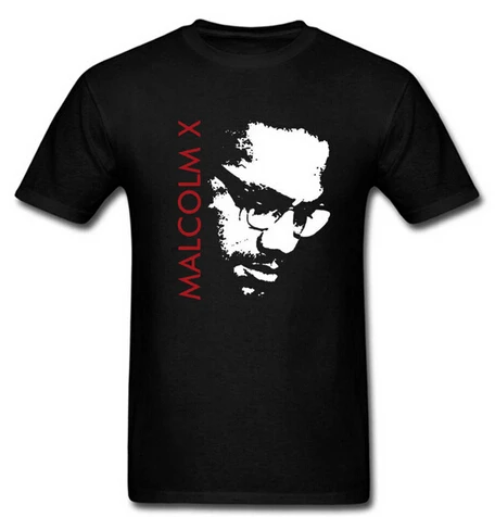 Мужская и женская футболка Malcolm X черная с пантерами европейские размеры S ~