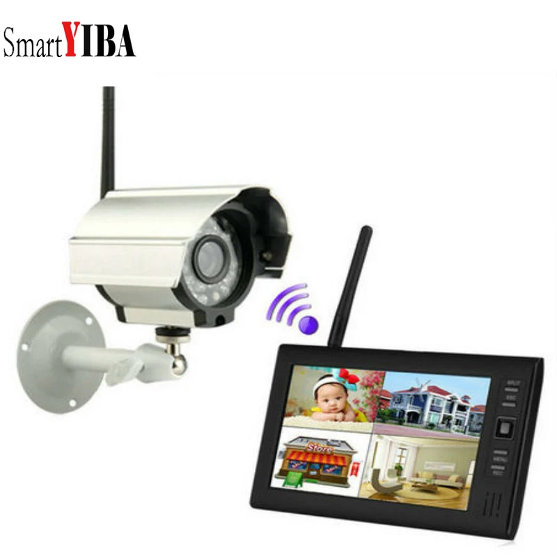 SmartYIBA 7 дюймов CCTV HD система видеонаблюдения 720 P домашняя охранная видеокамера охранной системы 4CH DVR 1 камера рекордер наборы