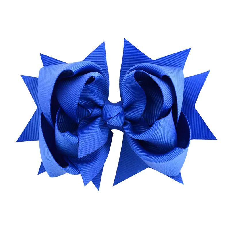 Kids Cute Flower Headwear Grosgrain Ribbon Hairbow Children Girls Hair Bows Clips Hair Baby Girl Head Accessories Dancing Hairpins (6)