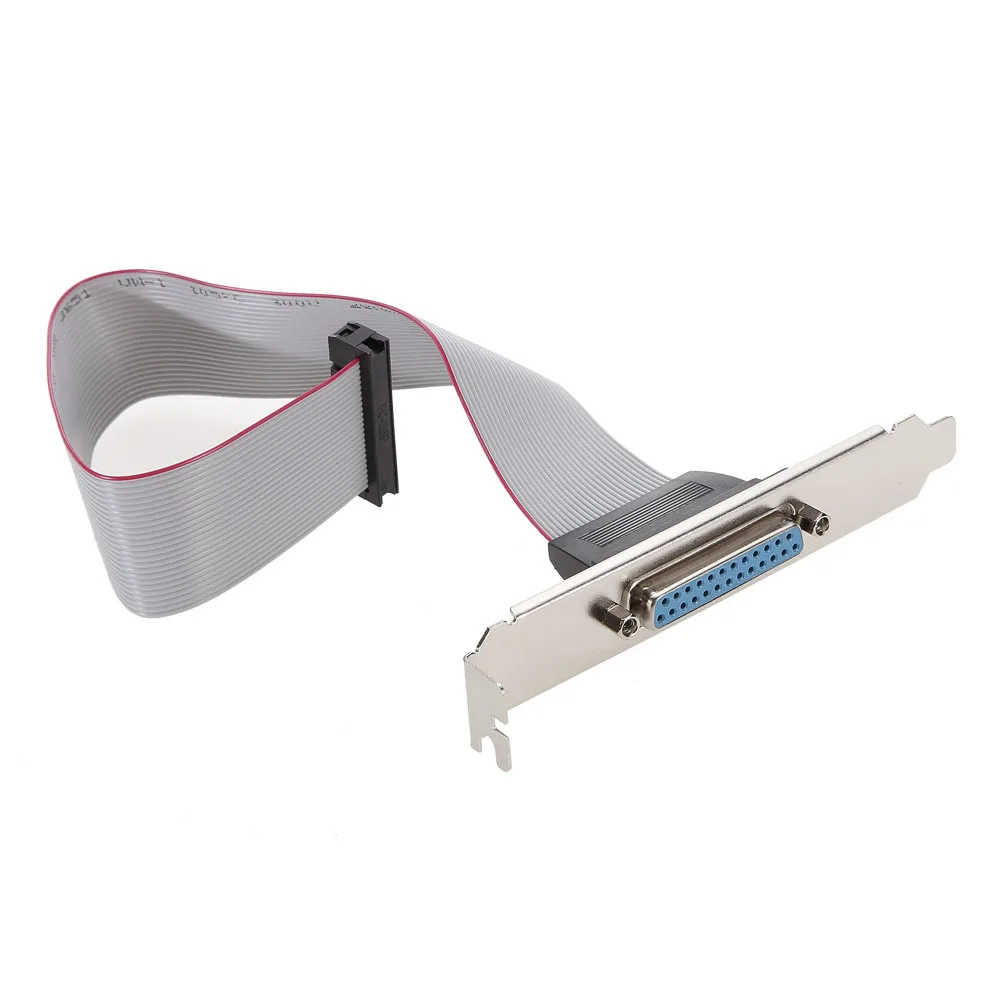 

V070 Port Serial Parallel Pci Slot Header Cable Bracket 25 Pin Female To Db25 Pin Bracket With Cord