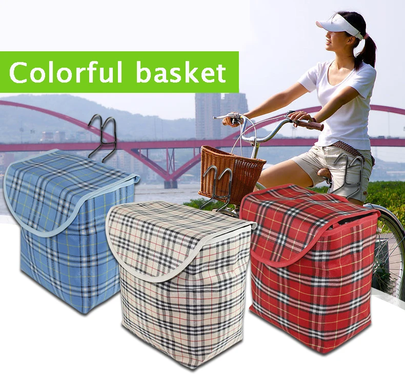 Excellent MTB road bicycle basket bike handlebar waterproof bag cycling front carrier bag pet carrier with hook hanging bag accessories 0