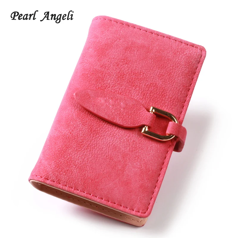 

Pearl Angeli Candy Color Women Visa ID Card Holder Mini Leather Card Wallet Purse Business Pocket Clutch Wallets Porte Carte