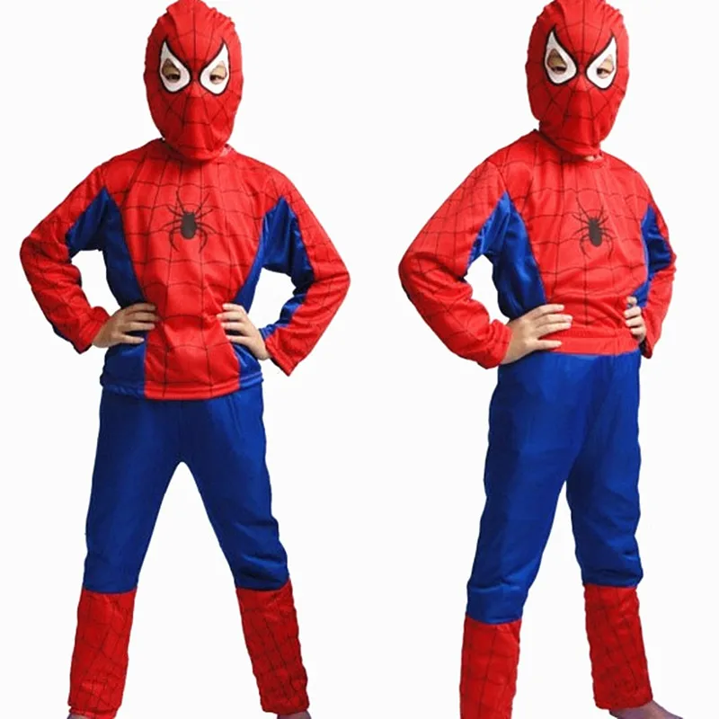

kids spidermansuit Superhero spiderman cosplay costume halloweencostumeparty kids christmas gift cosplay spideman mask