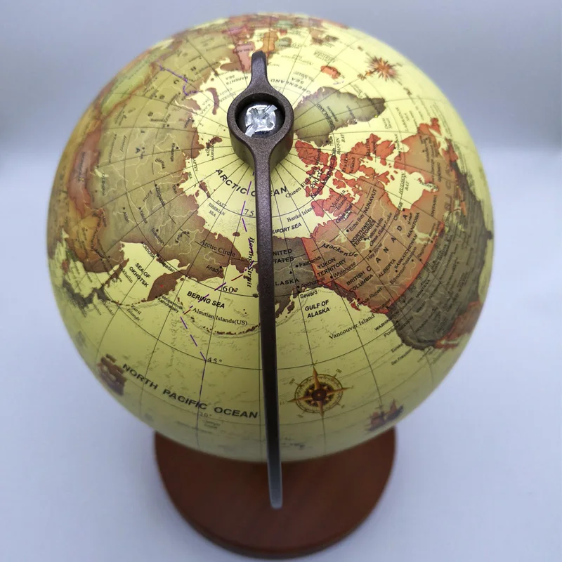 Vintage Pedestal English edition globe world map decoration earth globe with Wooden base Geography terrestrial globe tellurion