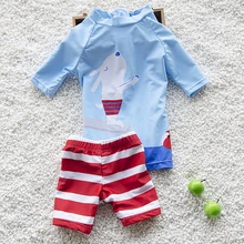 Детский купальник с героями мультфильмов для мальчиков, Солнцезащитный топ с короткими рукавами и шорты, купальный костюм из 2 предметов, купальный костюм, детские купальные костюмы для мальчиков