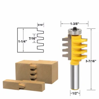 

Reversible Finger Joint Glue Joint Router Bit 1/2-Inch Shank