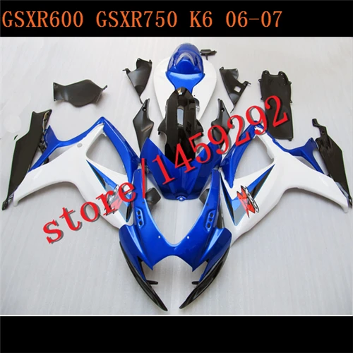 

- Fairing kit for GSXR600 2006 2007 GSXR750 K6 K7 06 07 A GSXR 600 750 06 07 blue white Fairing parts BBF