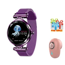 Smart bracelet+earphone/set smart bracelet women watch Rose Gold purple Smart wearable Device women smartband for ios android