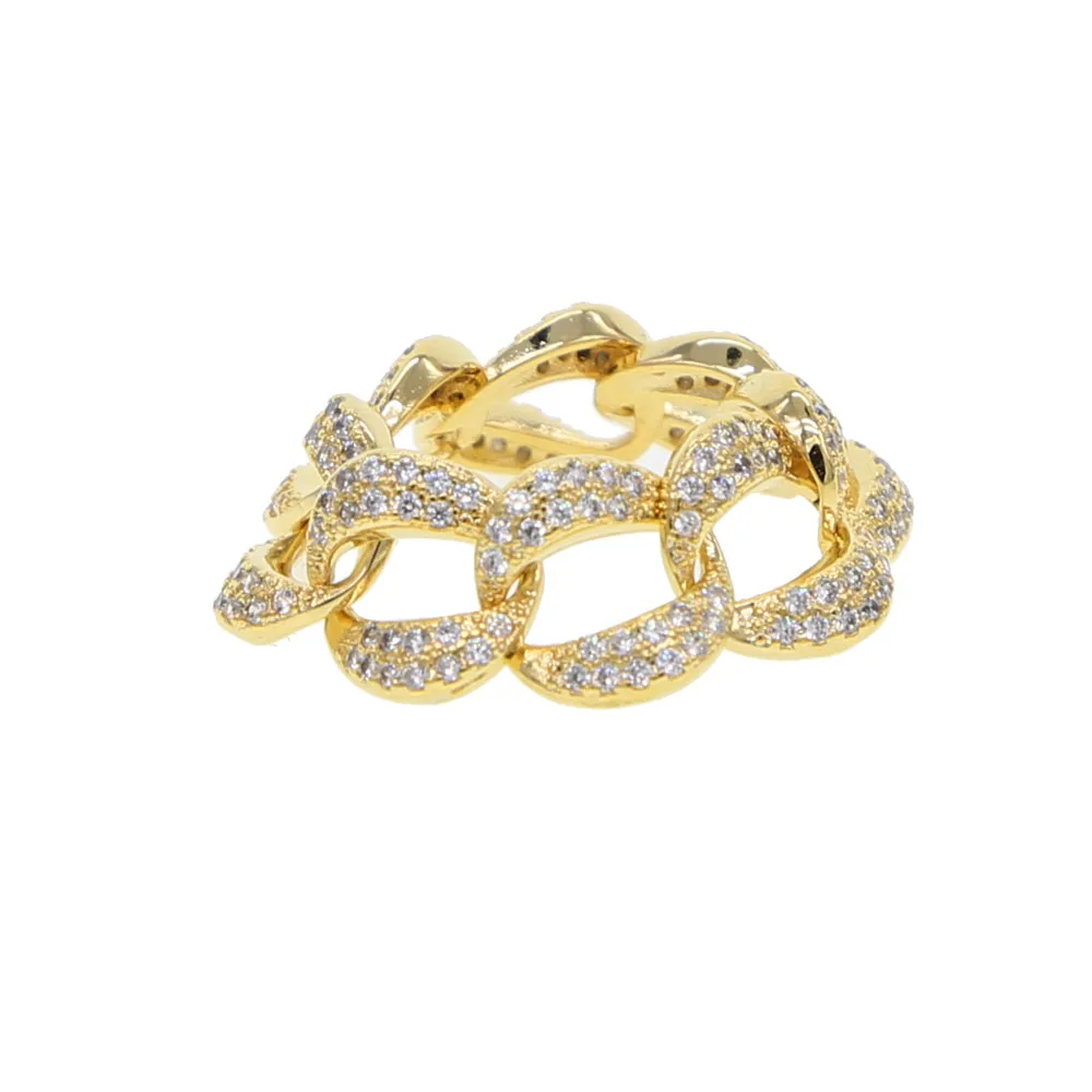 

2019 New style cross paved cz zircon luxury finger ring for women Wedding Engagement Ring silver/rose/gold color jewelry