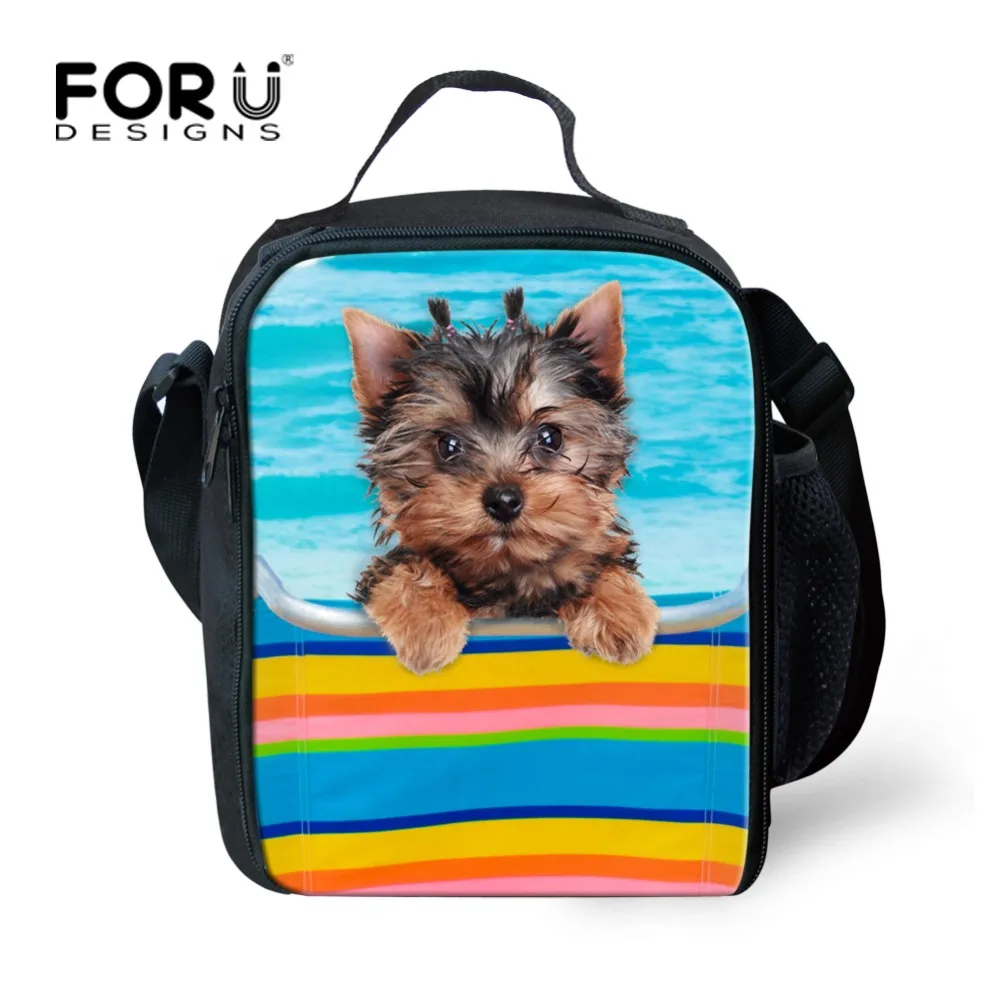 Cool Animal Dog Print Kids Lunch Bag Zoo Multifunction Portable Package