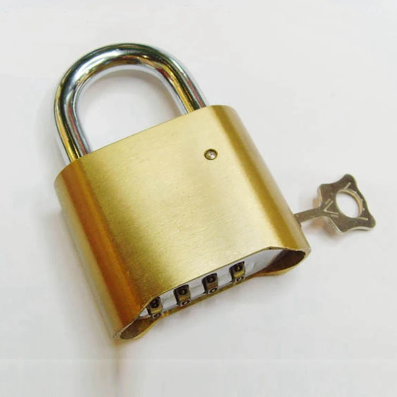 Zinc Alloy 4 Digit Combination Home Door Toolbox Lock Luggage Suitcase Padlocks with 2pcs Keys 6