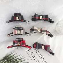 Модный большой галстук-бабочка заколка-краб простая скатерть художественная ручка заколка для волос для женщин аксессуары для девочек подарок