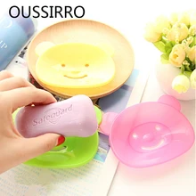 2 шт. Милая мультяшная Улыбка Медведь мыло, мыльница держатель для хранения креативный Декор для ванной, дома Быстрая