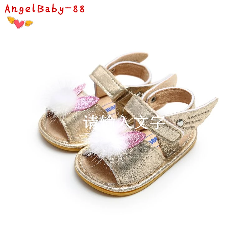 

Baby Sandals PU Newborn Baby Girls Shoes Summer Cute Wing Princess Shoes Toddler Sandals PU Rubber Anti-Slip Shoes 0-18m