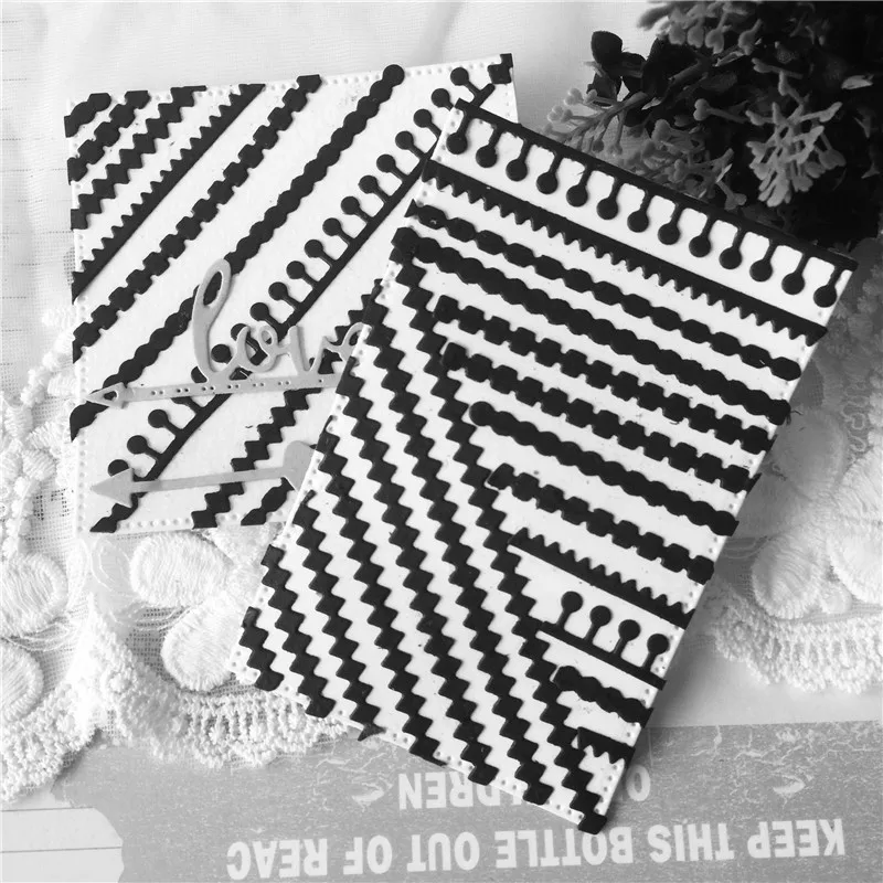 

Decoration Line Metal Cutting Dies for Scrapbooking DIY Album Embossing Folder Paper Cards Maker Template Decor Stencils Crafts
