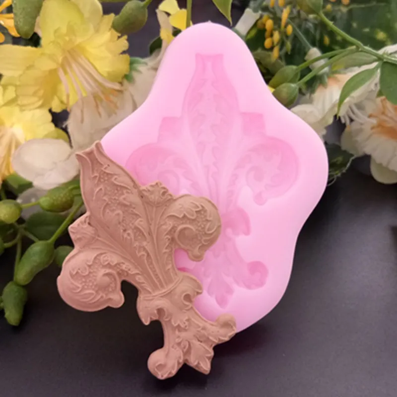 DIY Baroque Silk Ribbon Silicone Mold Vintage Flower Embossed Cake