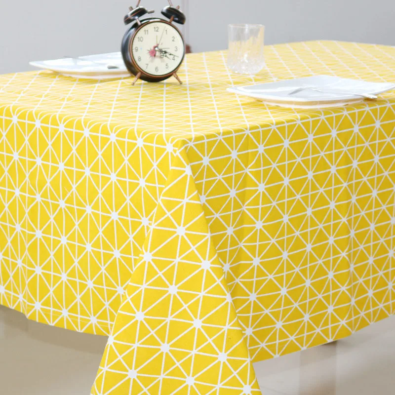 Cotton and linen Table cloth Country Style Plaid Print Rectangle Table Cover Tablecloth Home Kitchen Decoration Nordic style