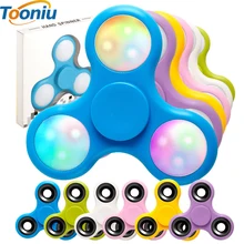 Свет палец руки блесны Непоседа пластиковые EDC руки Spinner Для аутизма и СДВГ рельеф фокус беспокойство стресс игрушки подарок