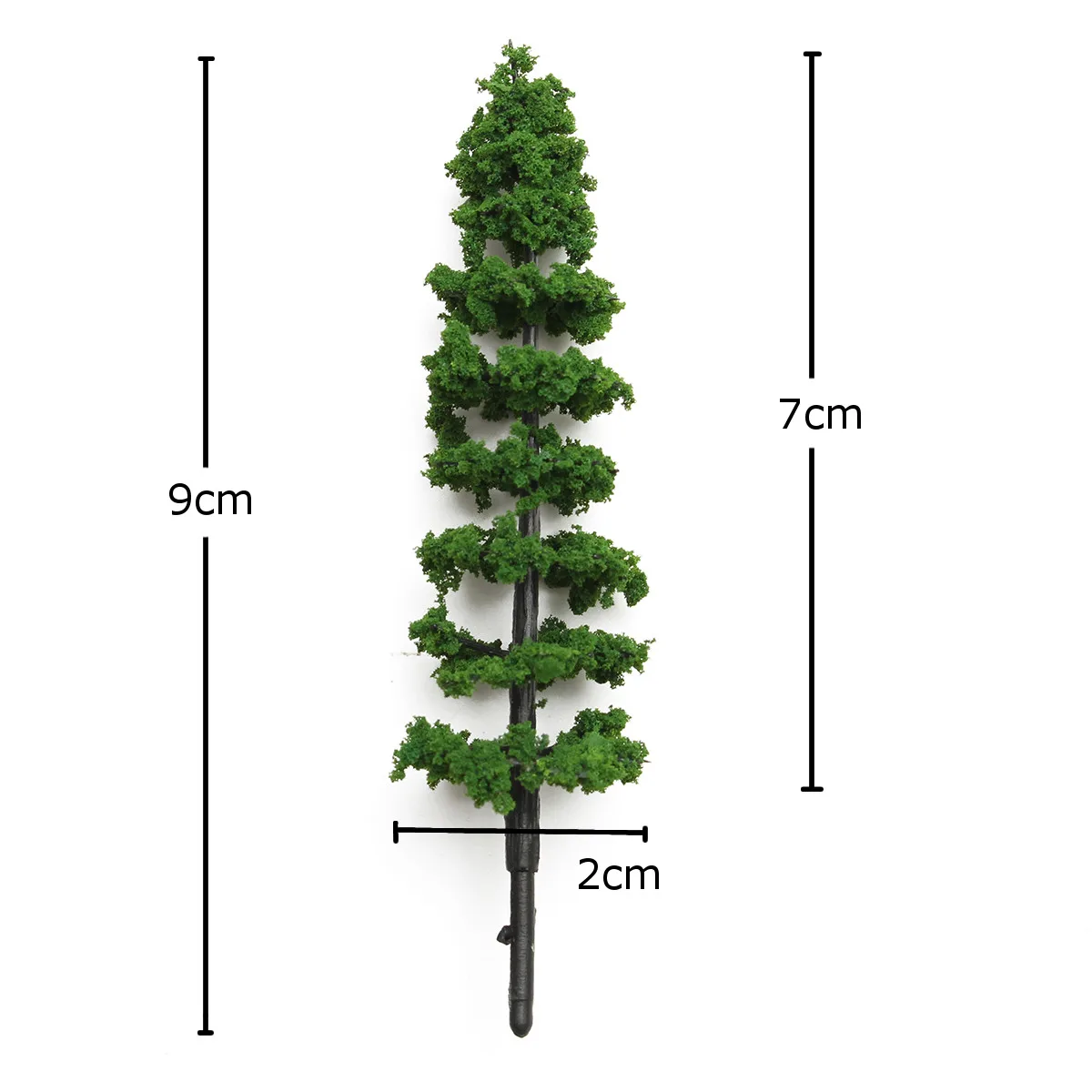 1 100 20 Pcs Set Pohon Cemara Hijau Hutan Jalan Scenery Tata Letak