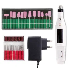 Профессиональный электрический сверлильный станок для ногтей маникюрное оборудование керамическое сверло Набор бит пилка для ногтей роторные заусенцы для удаления геля и лака