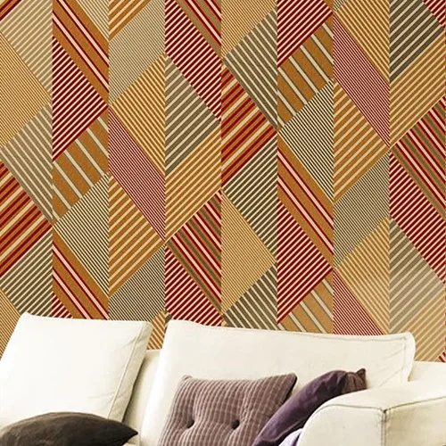 

Multicolored Geometric Embossed PVC Mural Wallpaper Rolls Modern papel de parede 3D zk24 vinilo